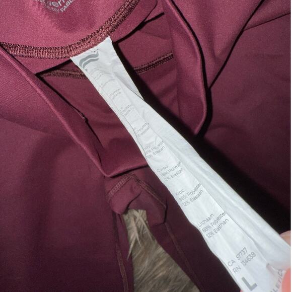 Fabletics Define High Waisted Powerhold 7/8 Legging Merlot size L - Picture 2 of 6